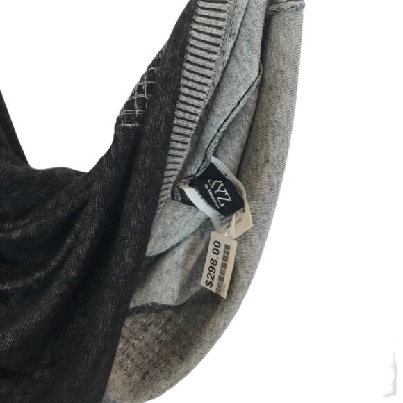 NWT XZY by Xiaoyan Lin Dark Gray 100% Pure Wool Abstract Modern Midi Dress NEW - Picture 6 of 6